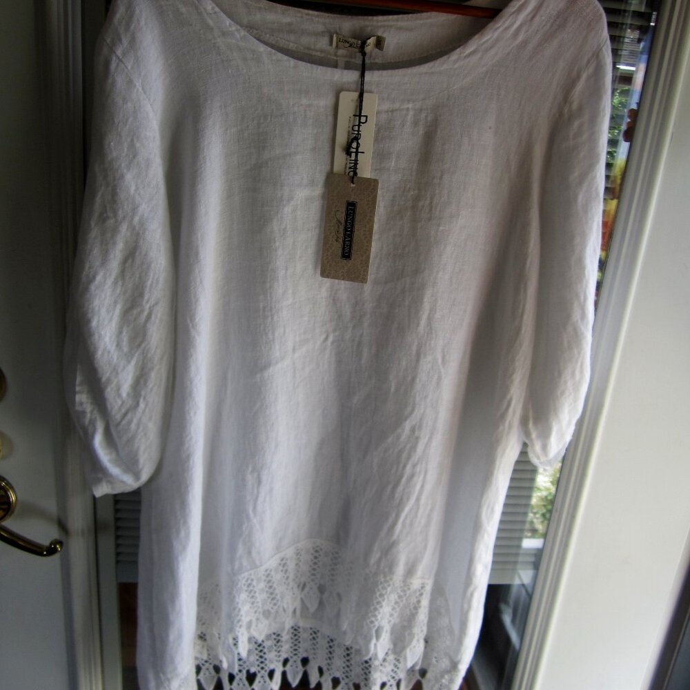 Lungo L'Arno Linen blouse sz 1x